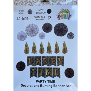 KIT PARTY DOURADO E PRATEADO