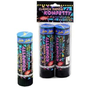 Lança konfetty metalizados 16 cm (Blister com 2 unidades)