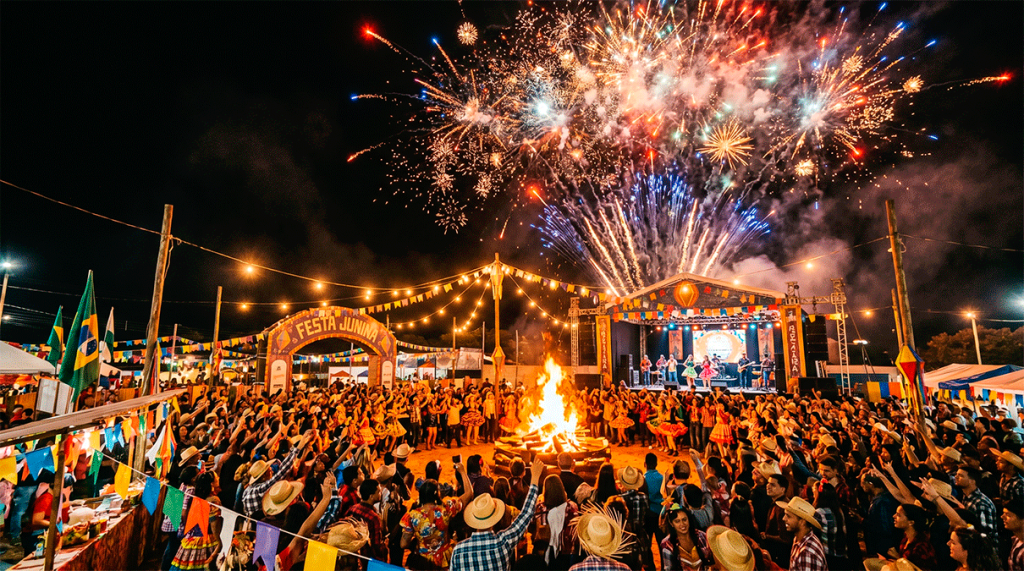 Organizando uma grande Festa Junina ou evento municipal? Garanta o espetáculo com baterias profissionais e shows pirotécnicos certificados pela Jupiter Fogos.